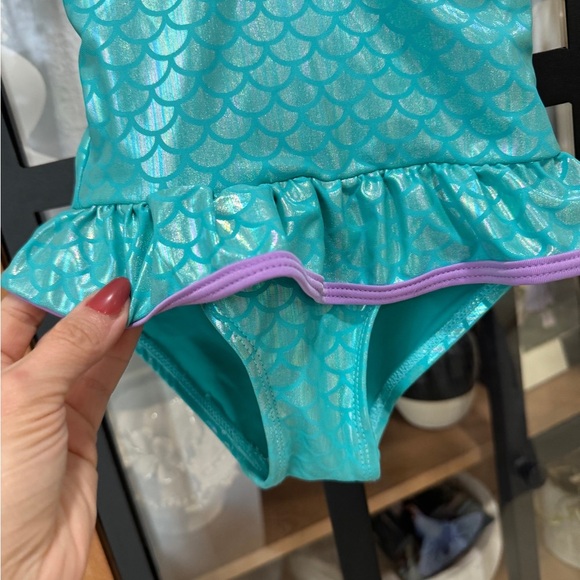Floatimini Mermaid ruffle one piece swimsuit toddler girl Petal ariel crisscross - Picture 7 of 7